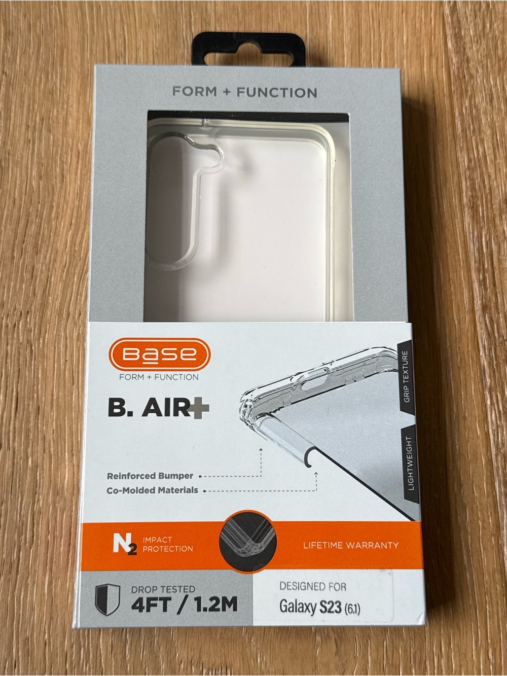 New Base B. Air+ Clear Case for Galaxy S23 6.1” Clear Case